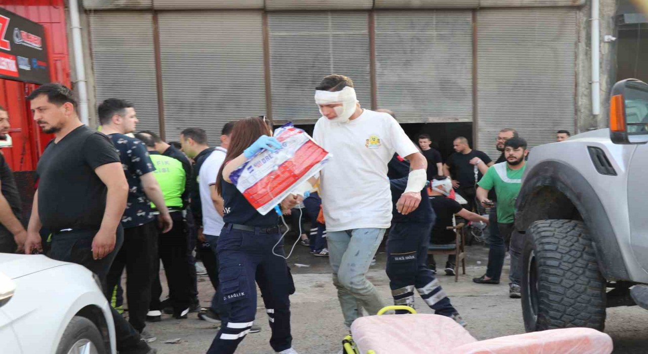 Denizlide otogaz dükkanındaki gaz kaçağı parlamaya neden oldu; 8 yaralı