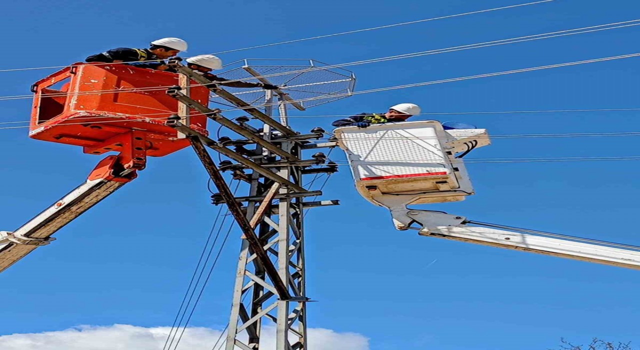 Edirnede leylekler için elektrik direklerine yuvalar yerleştirildi