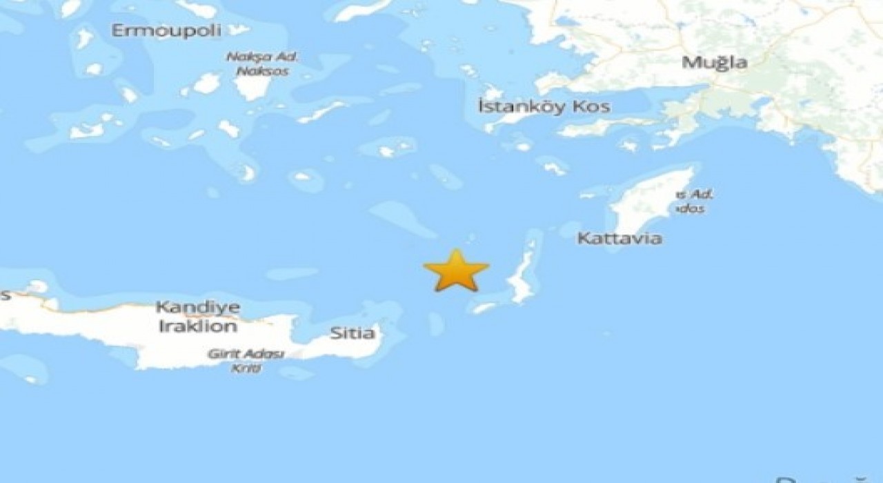 Ege Denizinde 4.4 şiddetinde deprem