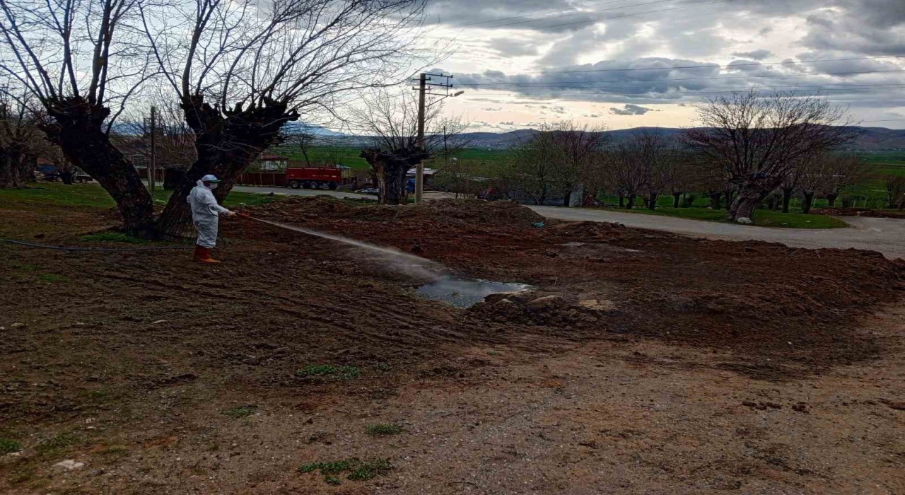 Elazığda larva ile mücadele sürüyor
