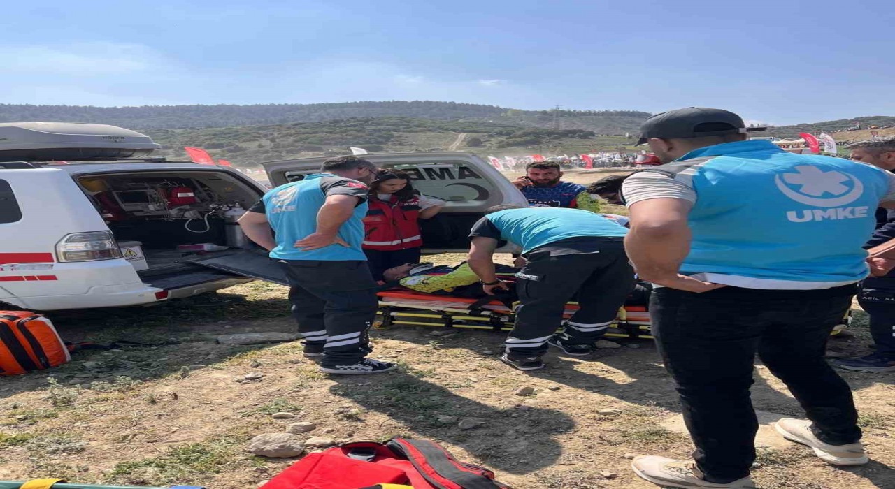 Enduro & ATV Türkiye Şampiyonasında 18 sporcu yaralanoı, 5i hastaneye sevk edildi