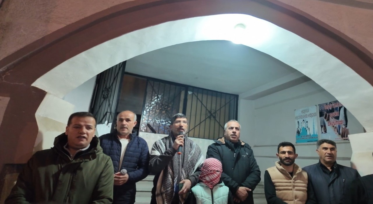 Ercişte Gazze için destek tekbirleri getirildi