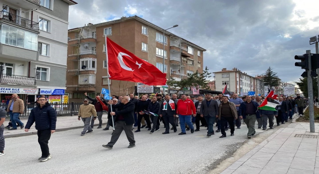 Ereğlide Doğu Türkistan ve Gazze için destek yürüyüşü düzenlendi