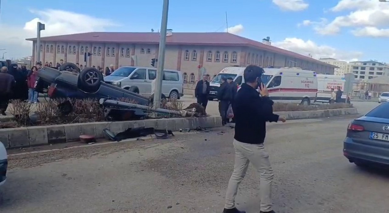 Erzurumda trafik kazası: 1 yaralı