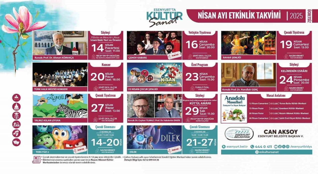 Esenyurtta nisan ayı kültür sanat etkinlikleri belli oldu