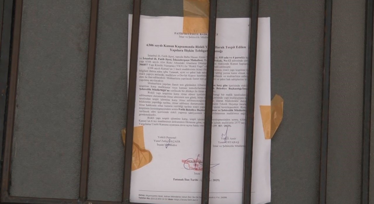 Fatihte 6,2lik depremde hasar alan 3 bina boşaltıldı