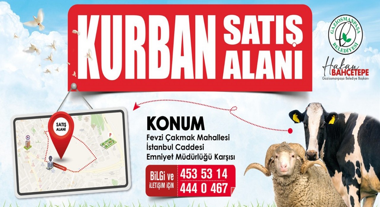 Gaziosmanpaşada modern ve hijyenik kurban satış alanı kuruldu