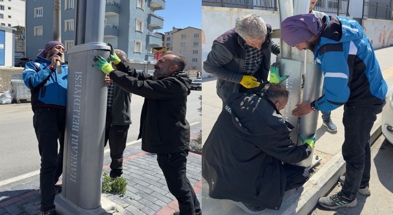 Hakkaride fırtına sonrası onarım çalışması başlatıldı