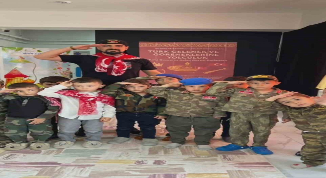 İscehisar Anaokulunda kına ve asker eğlencesi etkinliği
