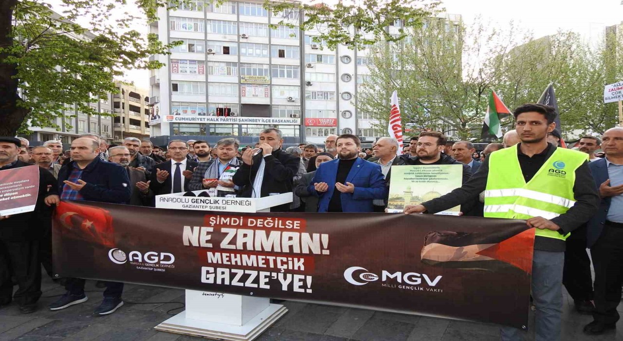 İsrailin Gazzedeki saldırıları Gaziantepte protesto edildi