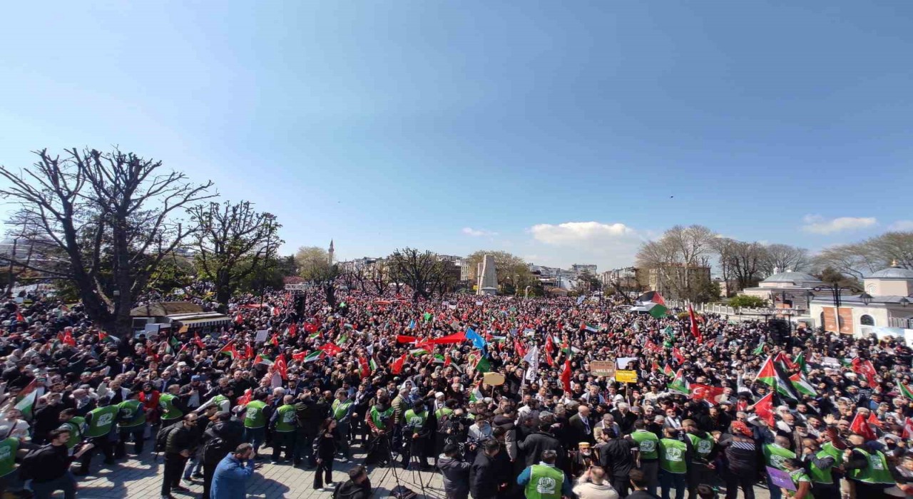 İstanbulda Filistine destek yürüyüşü yapıldı
