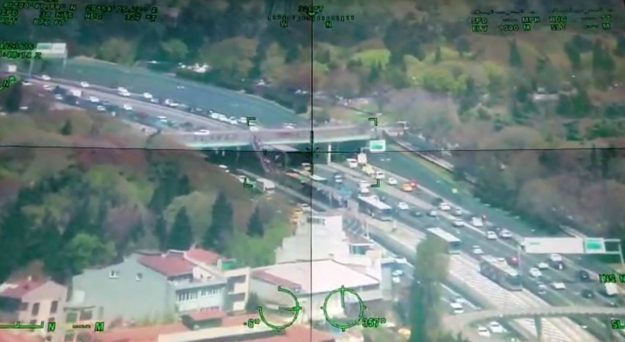 İstanbulda polis helikopteri havadan kenti taradı