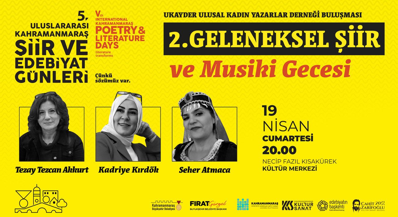 Kahramanmaraş'ta 5. Uluslararası Şiir ve Edebiyat Günleri Başlıyor