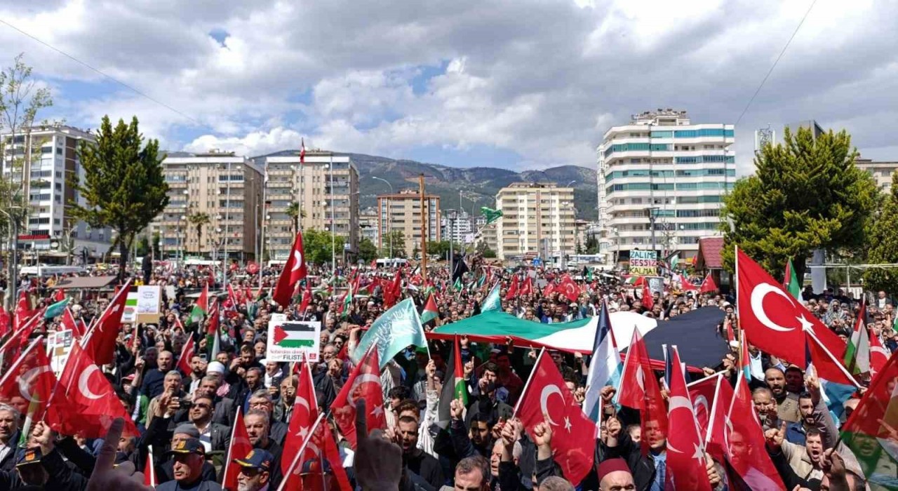 Kahramanmaraşta Filistine destek yürüyüşü