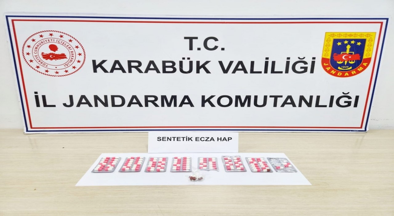 Karabükte 102 adet sentetik hap ele geçirildi