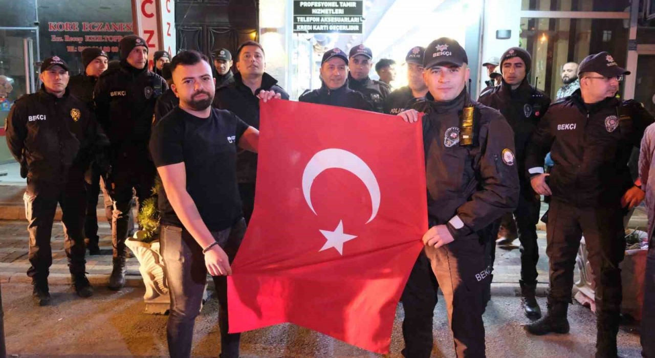 Karamanda kavga ihbarına giden polislere konfetili sürpriz