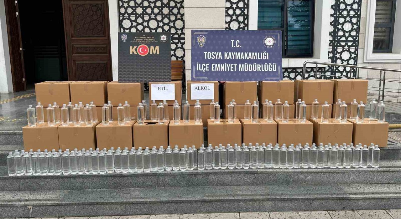 Kastamonuda bin litre etil alkol ele geçirildi