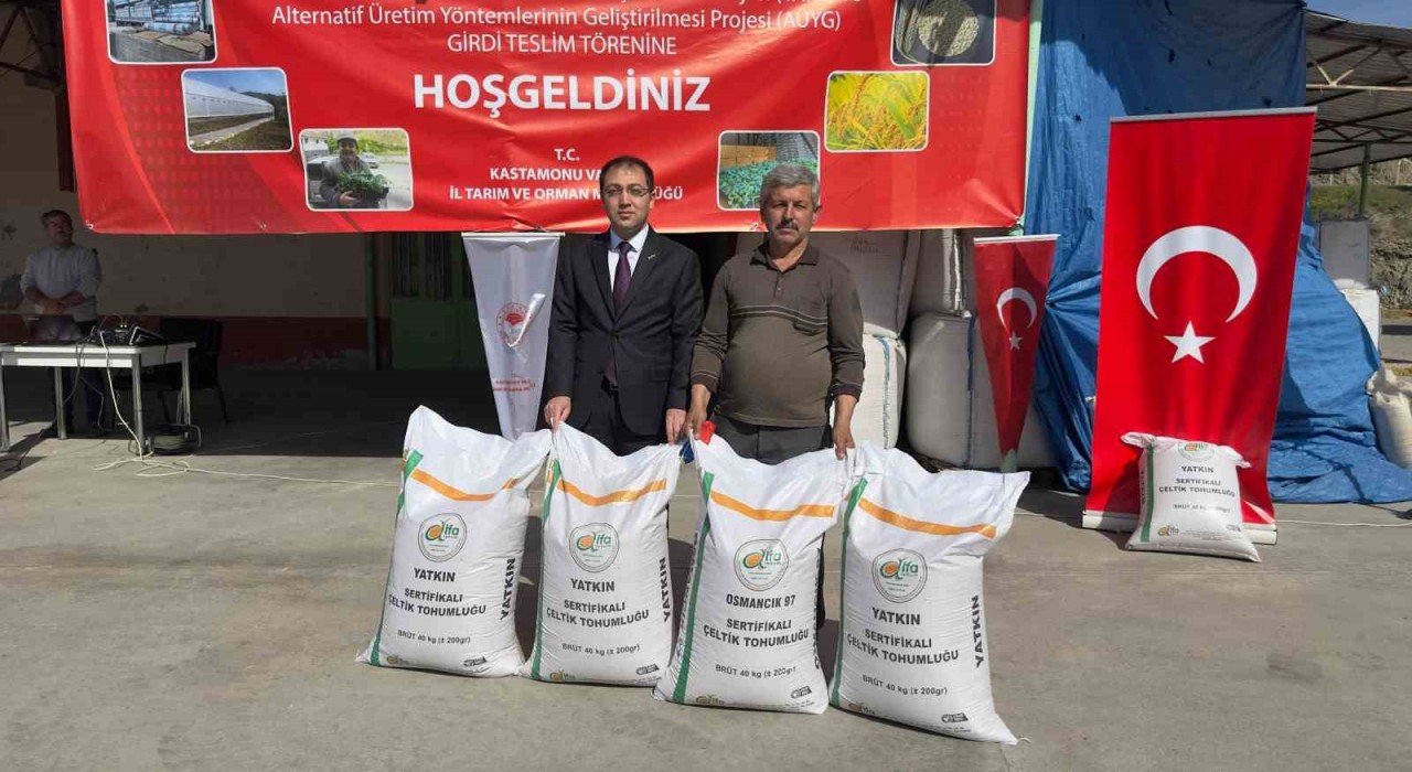 Kastamonuda çeltik üreticilerine 52 ton tohum dağıtıldı