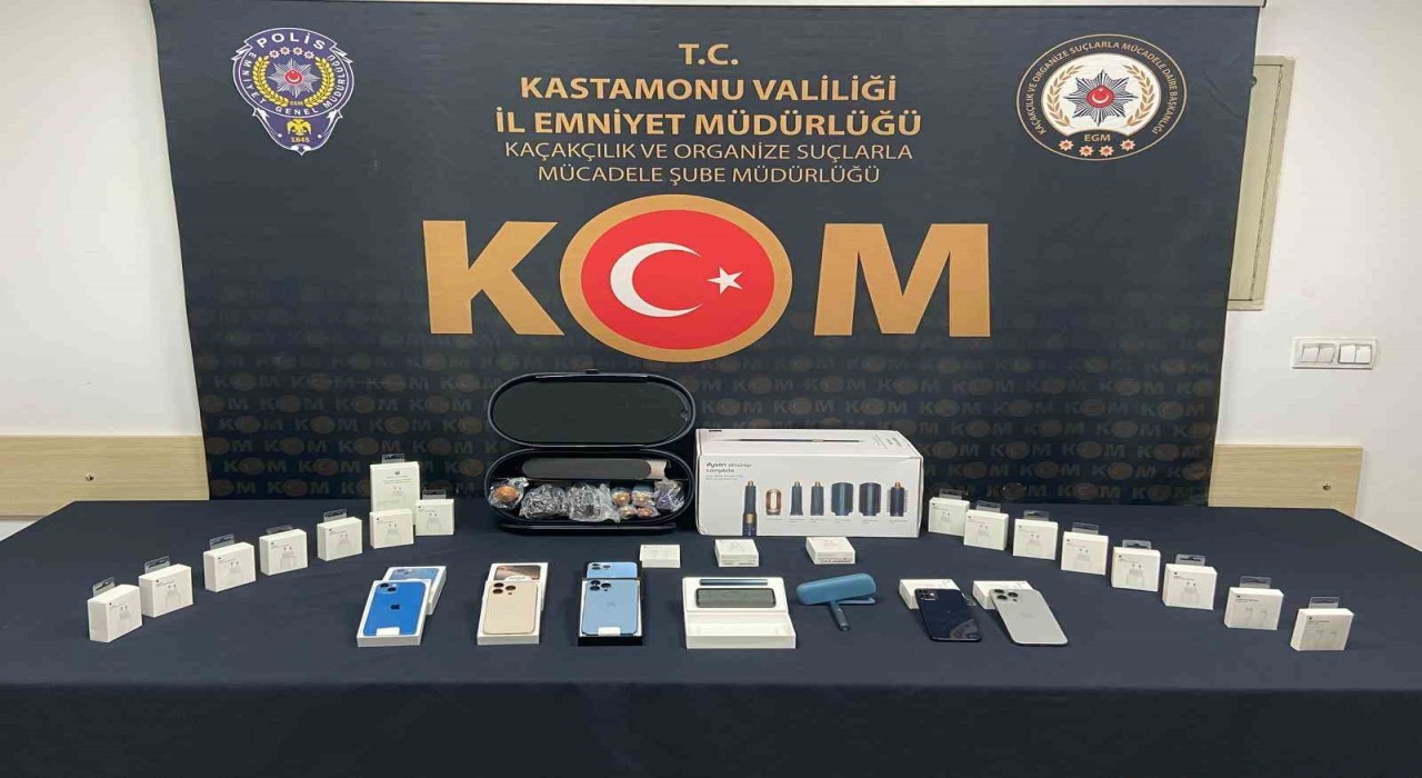 Kastamonuda kaçak telefon operasyonu