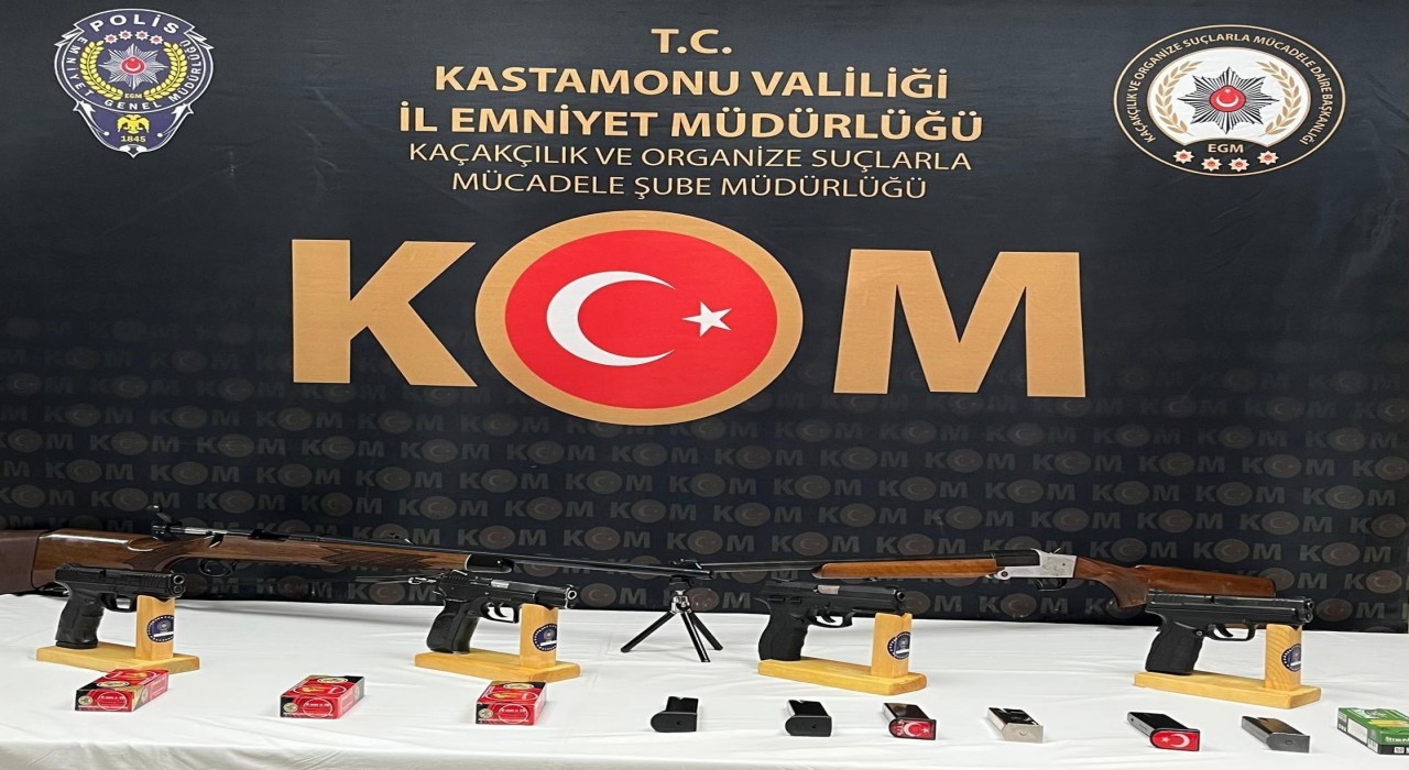 Kastamonuda silah operasyonu: 4 gözaltı