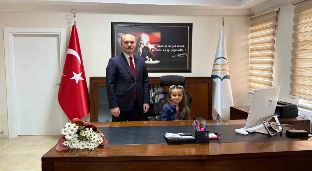 Kaymakam Yavuz, koltuğunu minik Nursimaya devretti