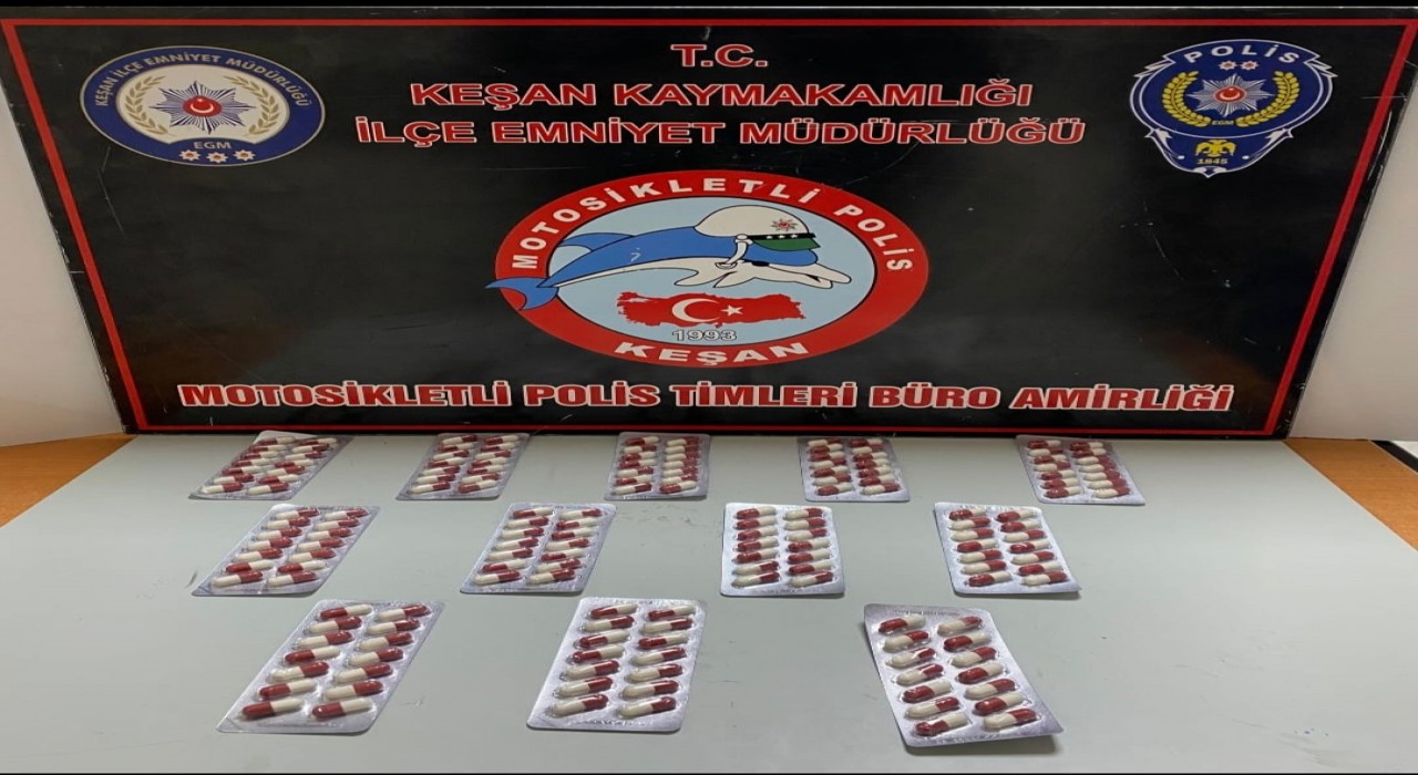 Keşanda 168 adet sentetik ecza ele geçirildi
