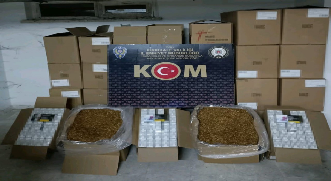Kırıkkalede 595 bin 400 adet sahte bandrollü makaron ele geçirildi