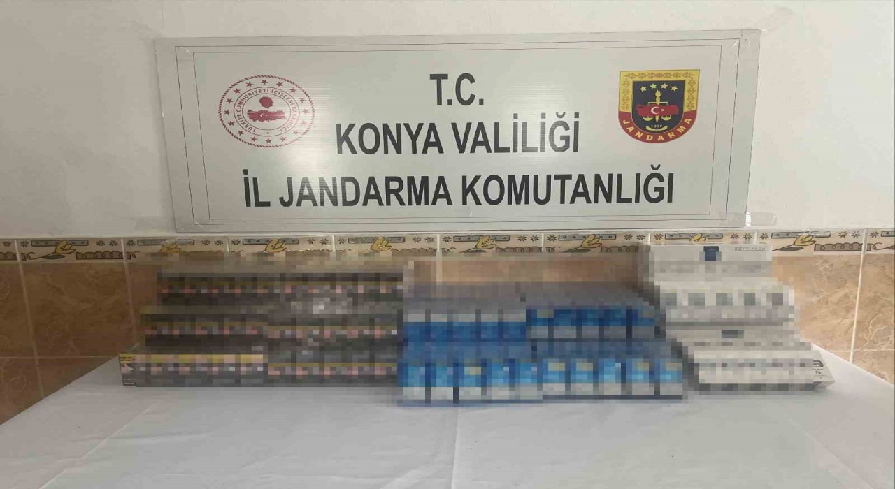 Konyada jandarma bin 50 adet gümrük kaçağı sigara yakaladı