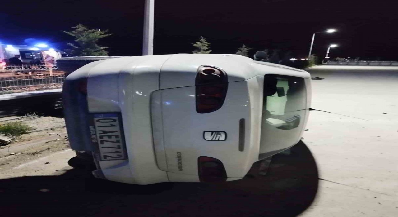 Konyada otomobil devrildi: 1 yaralı
