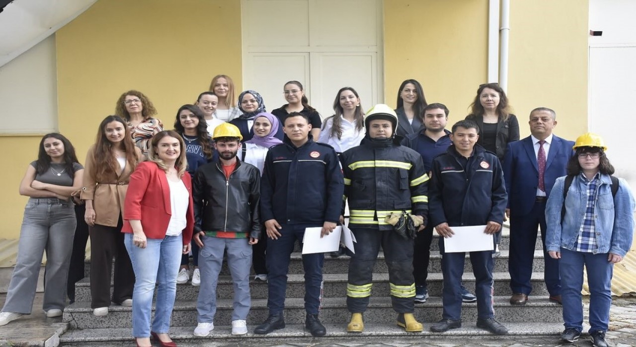 Köyceğizde Yüksekokul personeline yangın eğitimi verildi