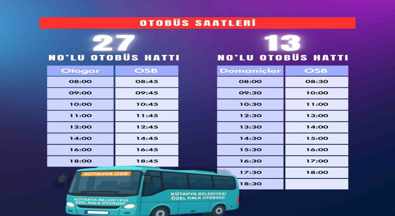 Kütahya OSBye ulaşım artık daha kolay