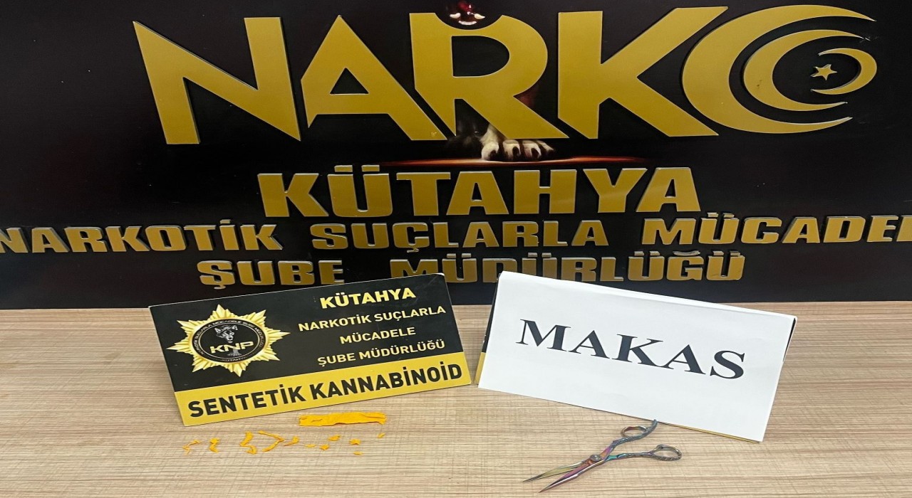 Kütahyada uyuşturucu taciri 1 şüpheli tutuklandı