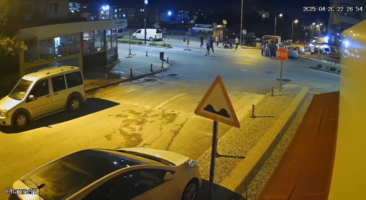 Manavgatta motosiklet kazası kamerada