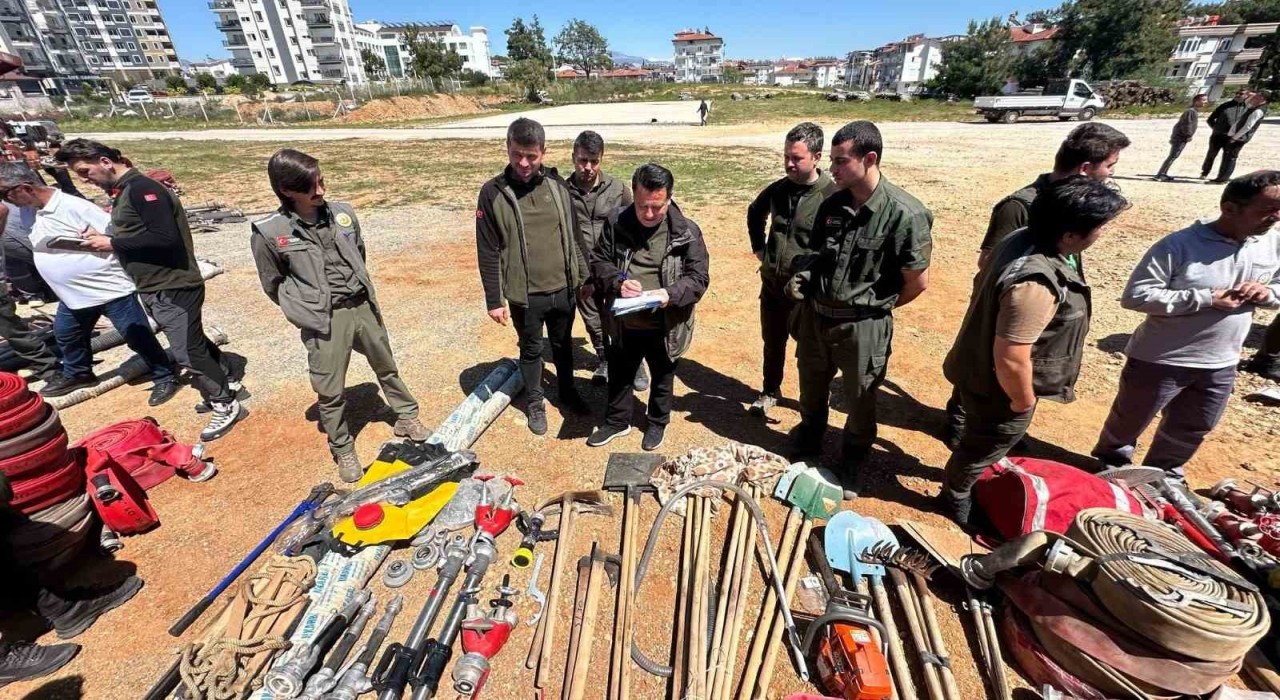 Manavgatta orman yangınıyla mücadele eğitimi verildi