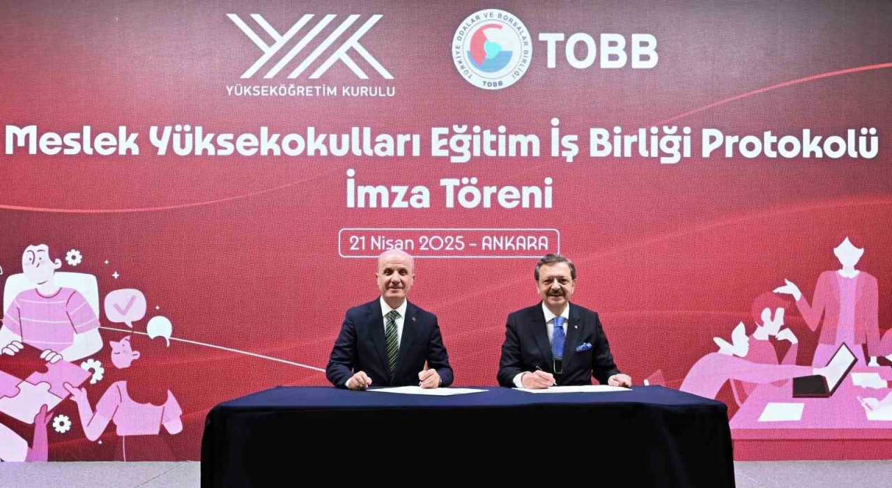 Mesleki eğitimi güçlendirmek için TOBB ve YÖKten iş birliği