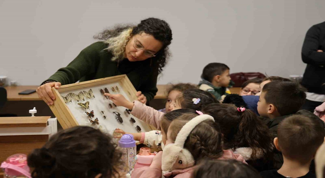Minik öğrenciler böcekleri inceledi