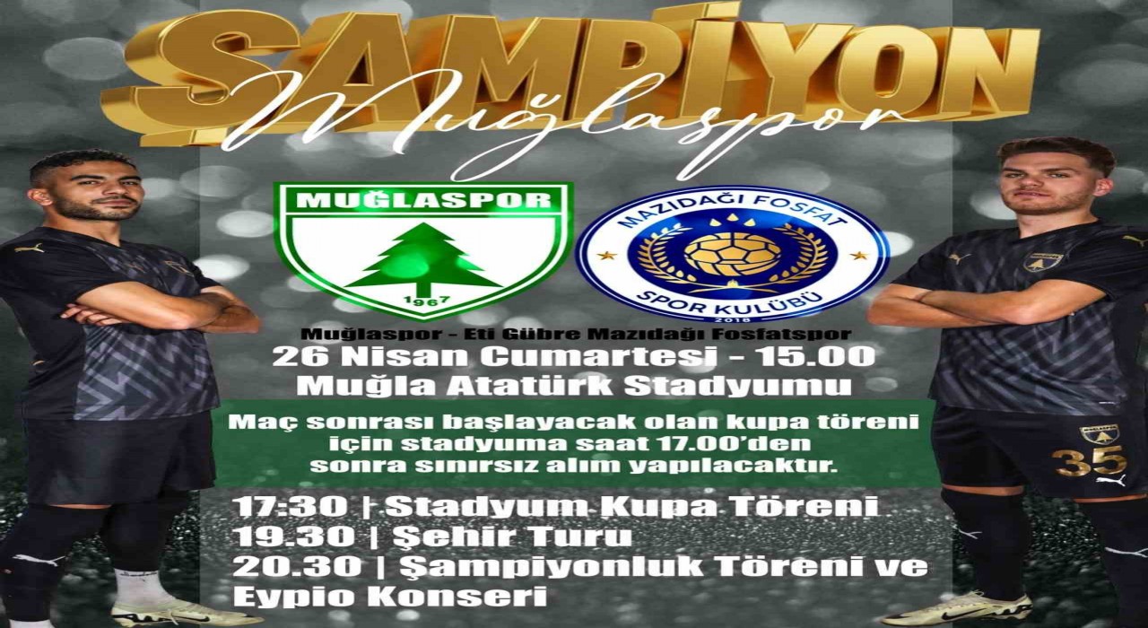 Muğlasporda Şampiyonluk coşkusu yaşanacak