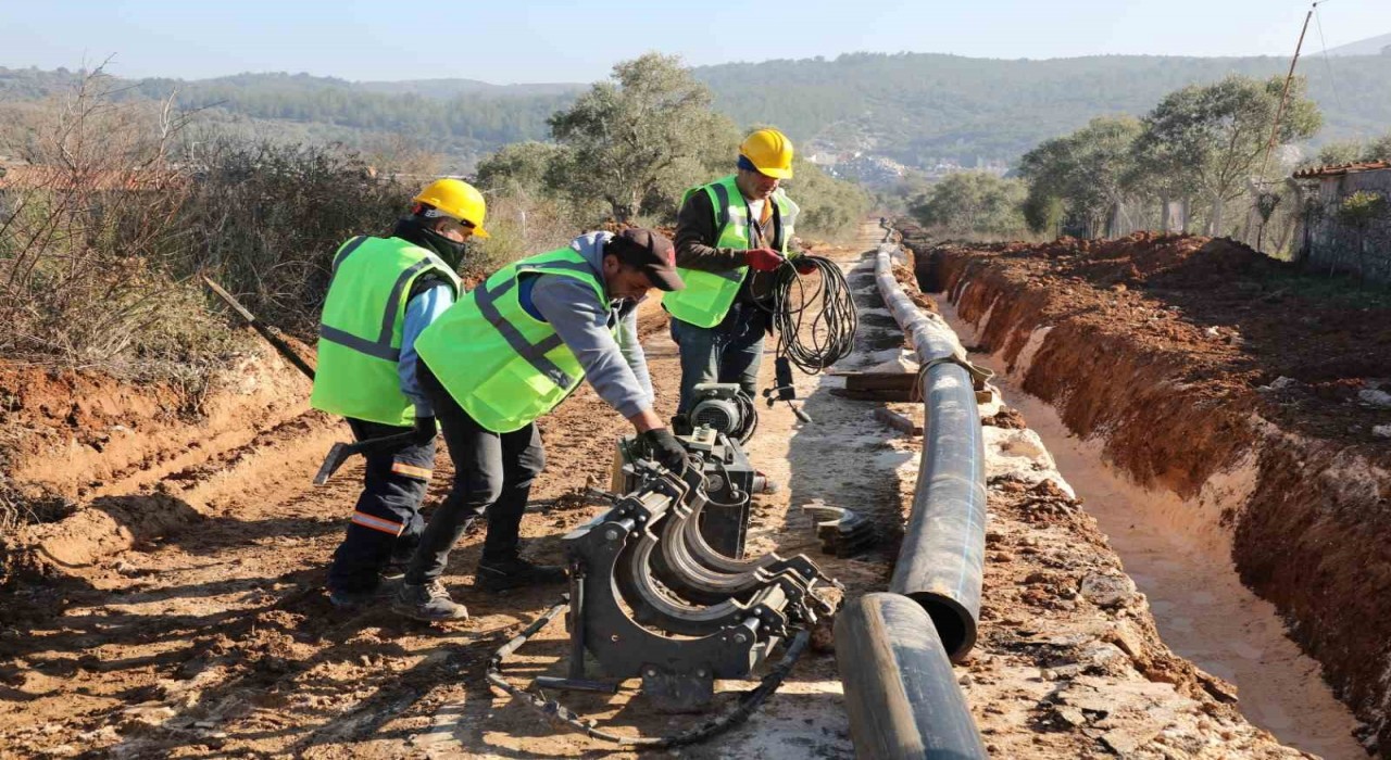 MUSKİnin Yatağanda yaptığı ilave su çalışması tamamlanıyor