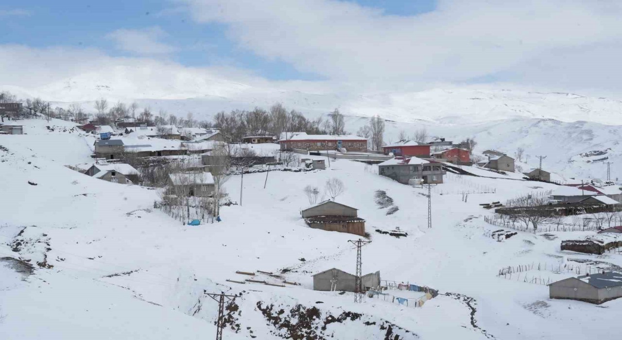 Muşta nisan karı yüksek kesimleri beyaza bürüdü