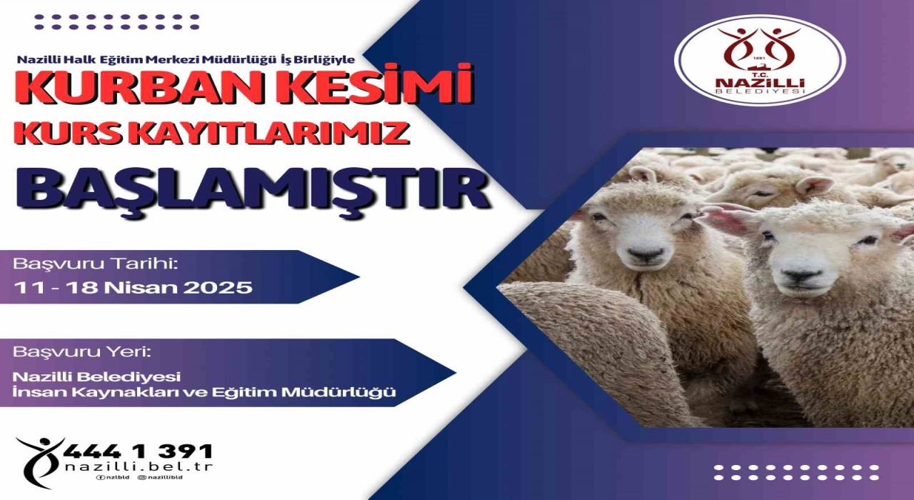 Nazilli Belediyesinden Kurban Kesim Kursu