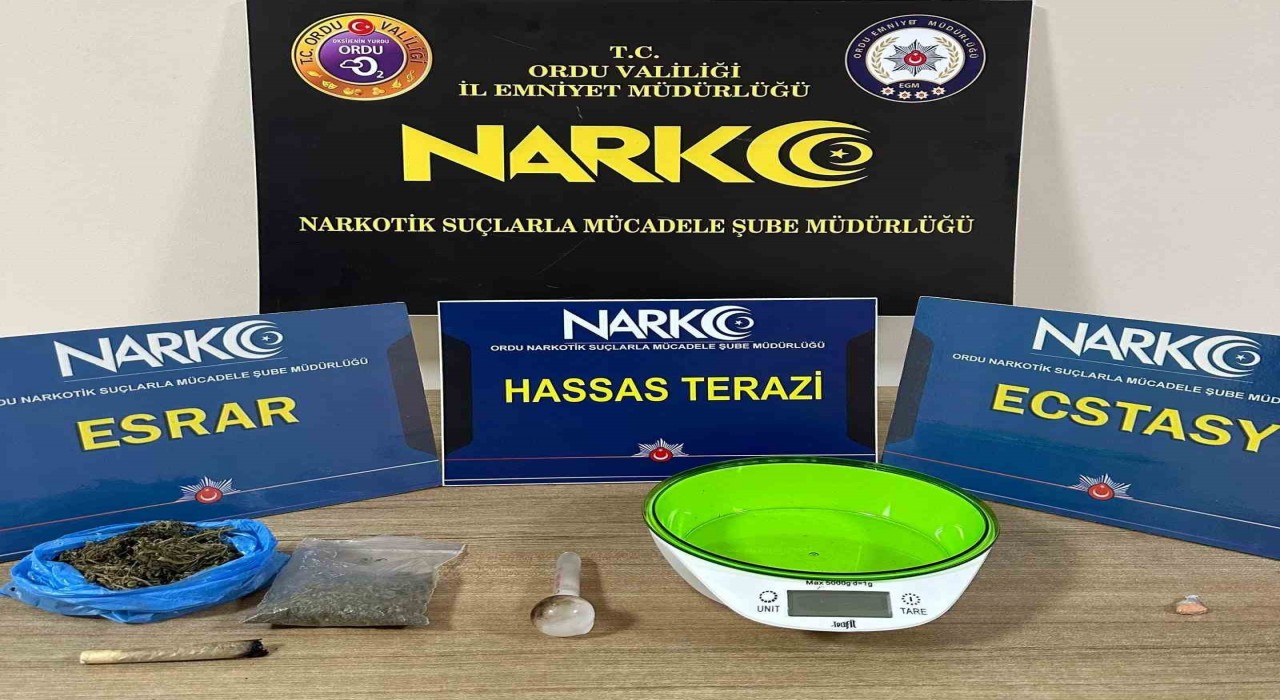 Orduda uyuşturucu operasyonlarında 1 tutuklama