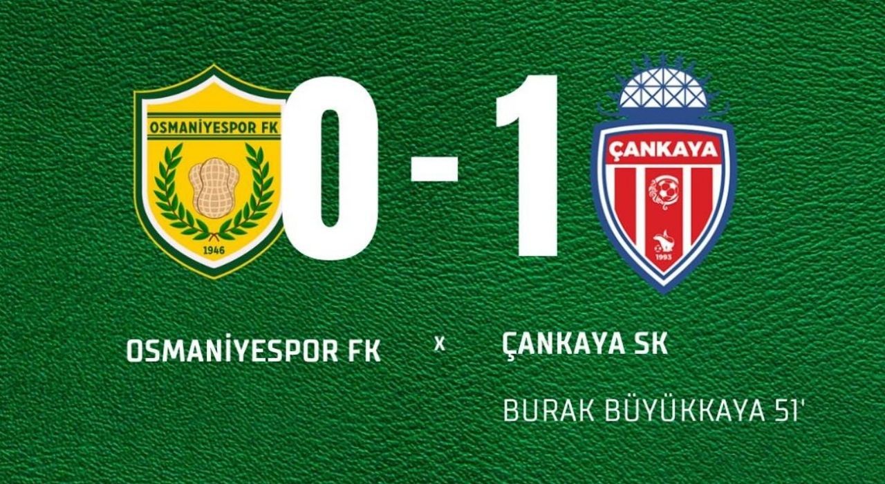 Osmaniyespor FK Evinde Çankaya Spor’a 1-0 Mağlup Oldu
