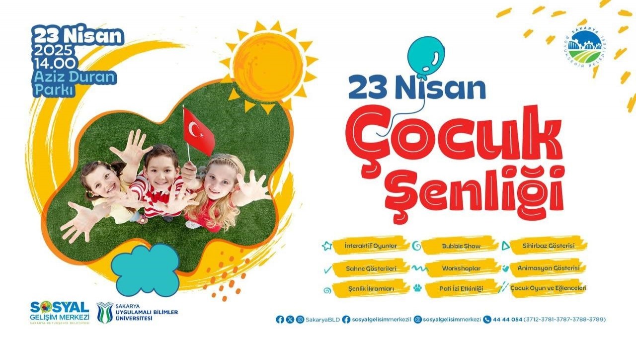 Sakarya Büyükşehirden çocuklara 23 Nisan şenliği