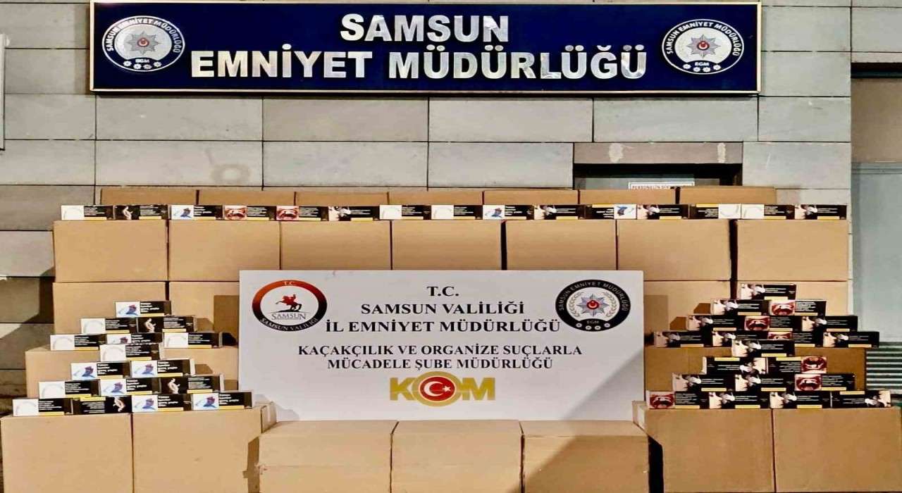 Samsunda 1 milyon 920 bin adet kaçak makaron ele geçirildi