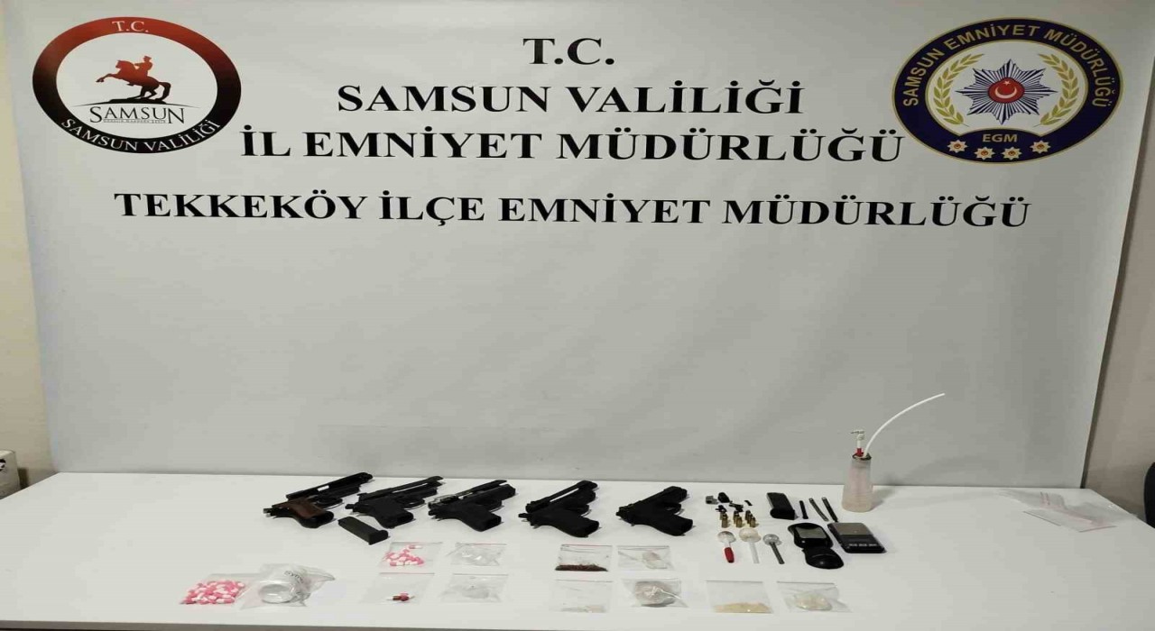 Samsunda silah ve uyuşturucu operasyonu