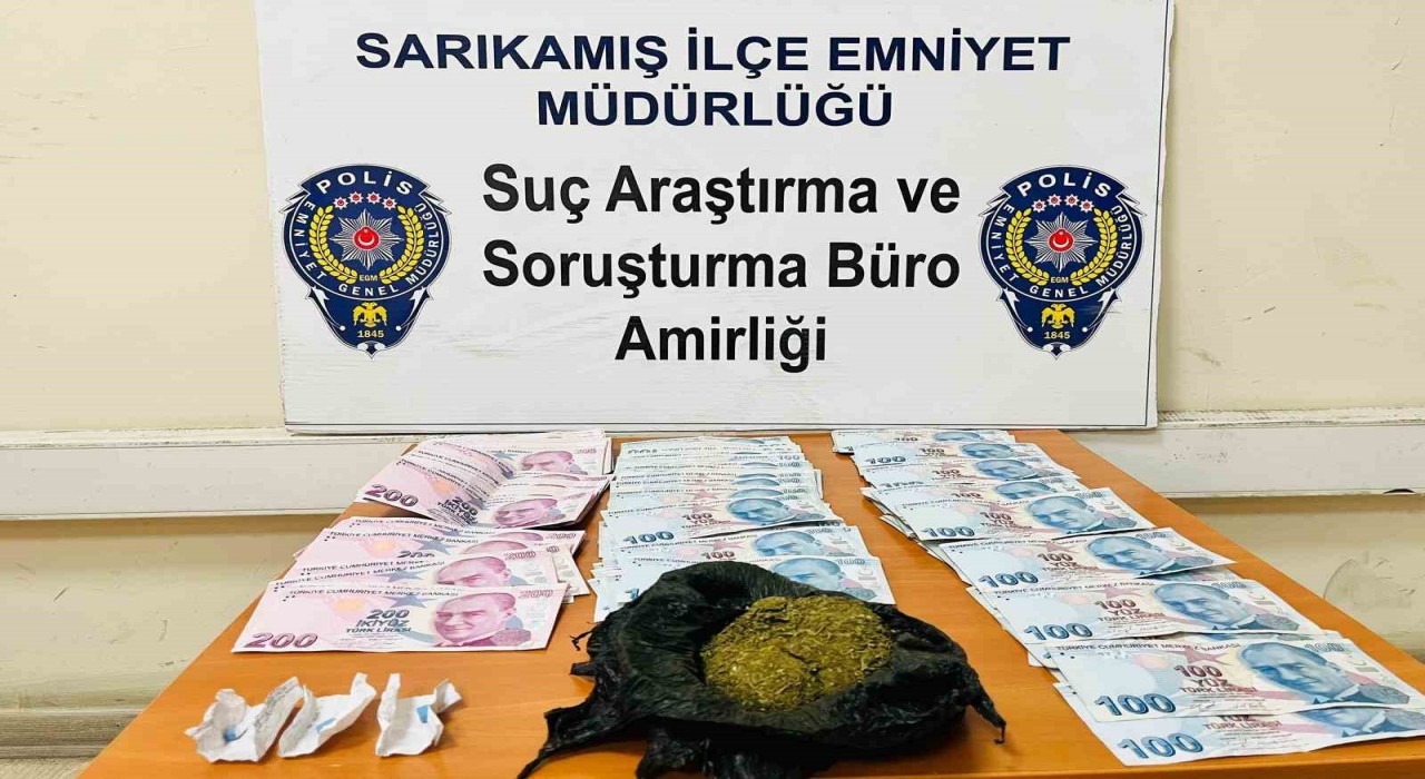 Sarıkamışta uyuşturucu ele geçirildi