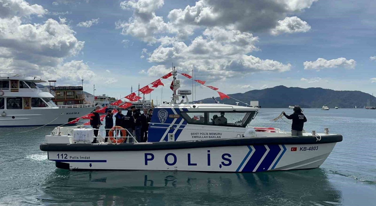 Şehit Polis Emrullah Baklanın adı Marmarisin mavi sularında yaşayacak