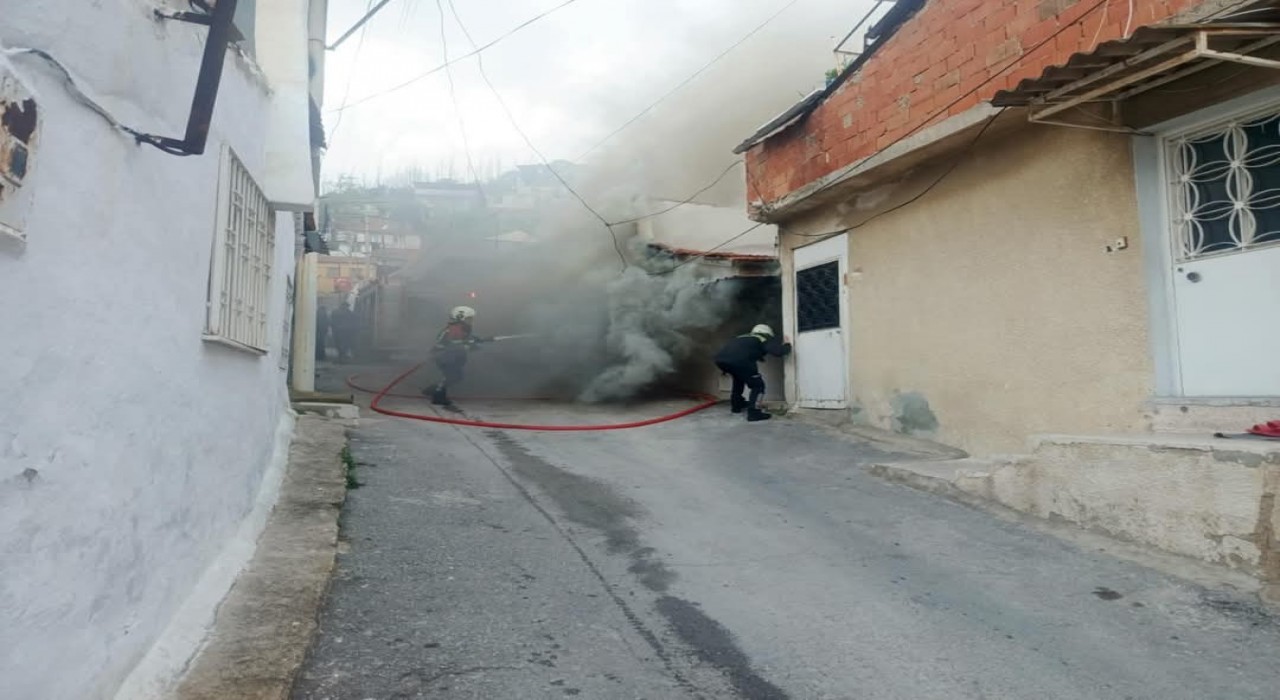 Sökede elektrikli şofbenden çıkan yangın korkuttu