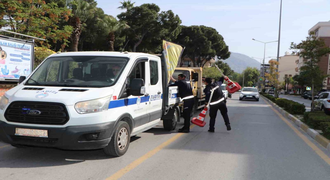 Sökede zabıta ve emniyetten ortak operasyon