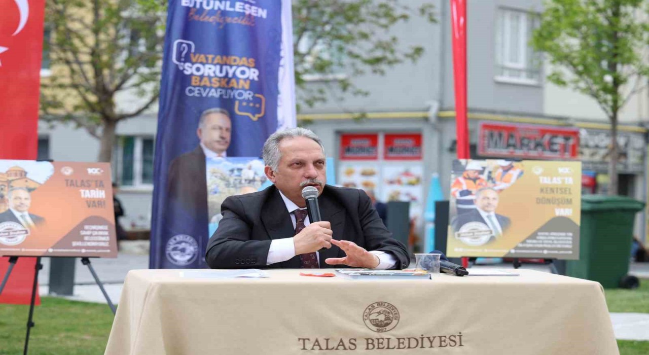 Talasta vatandaş soruyor, Başkan Yalçın Dedeoğlu Parkında cevaplıyor